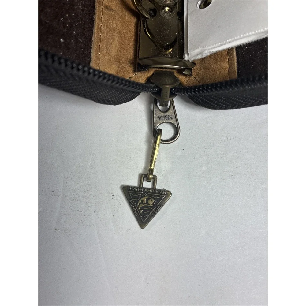 Vintage 1996 Franklin Covey 6 Ring Zip Around Full-Grain Leather Made In Korea